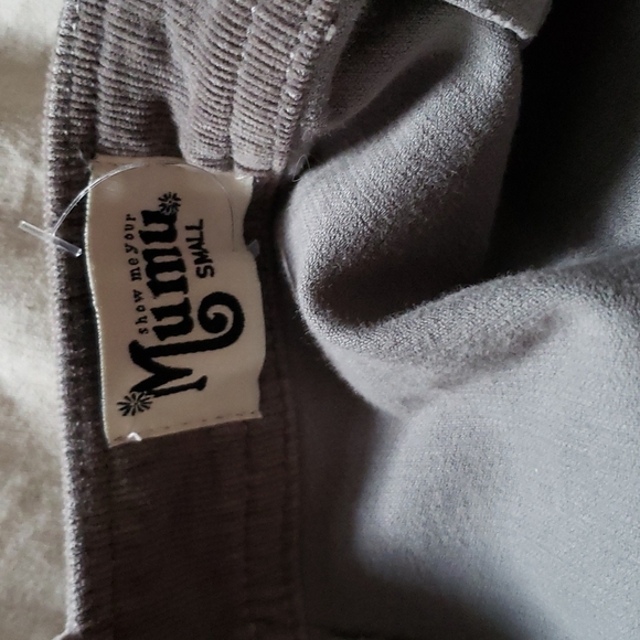 Pinafore mini dress, Show Me Your Mumu, grey corduroy, size small - Picture 4 of 4